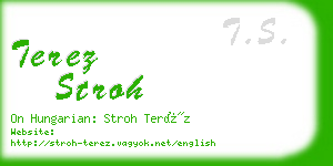 terez stroh business card